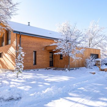 Maison ossature bois sous la neige - La Chapelle en Vercors
